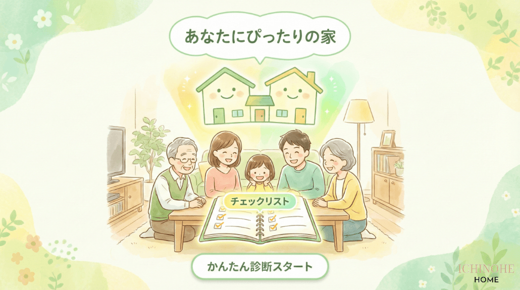 あなたに合うハウスメーカーの二世帯住宅はどれ?タイプ診断チェックリスト