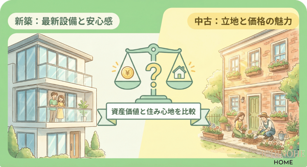 新築マンションと中古マンションの比較