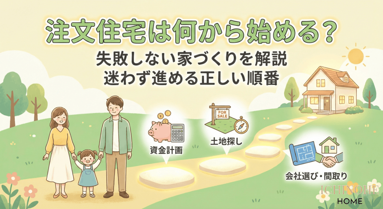 注文住宅は何から始める?失敗しない家づくりを解説