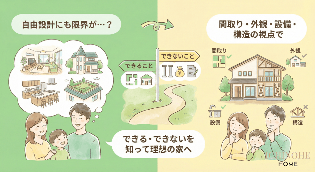 自由設計でできることのイメージ