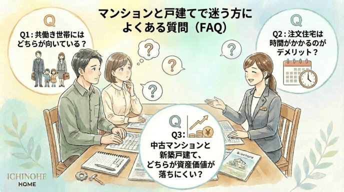 H2 マンションと戸建てで迷う方によくある質問(FAQ)