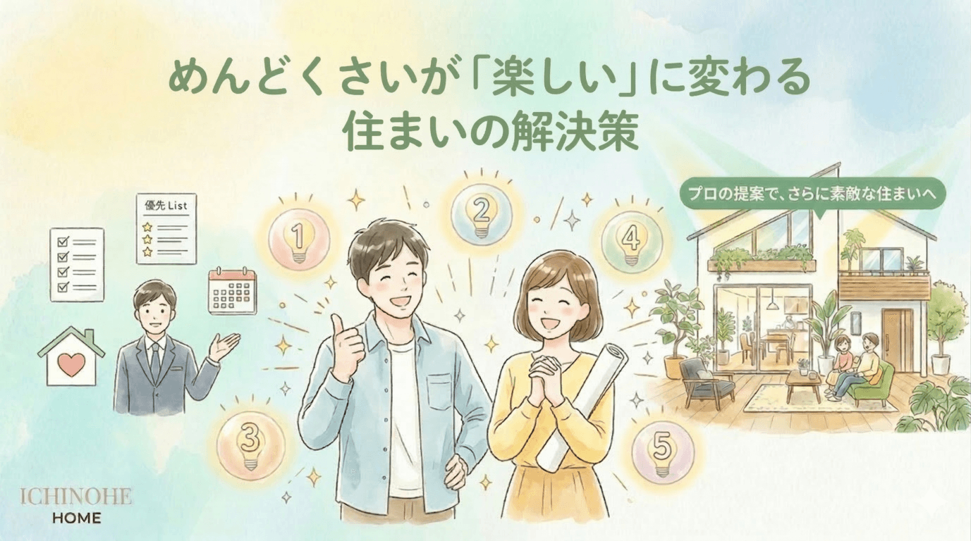 H2 注文住宅がめんどくさいと感じなくなる5つの解決方法
