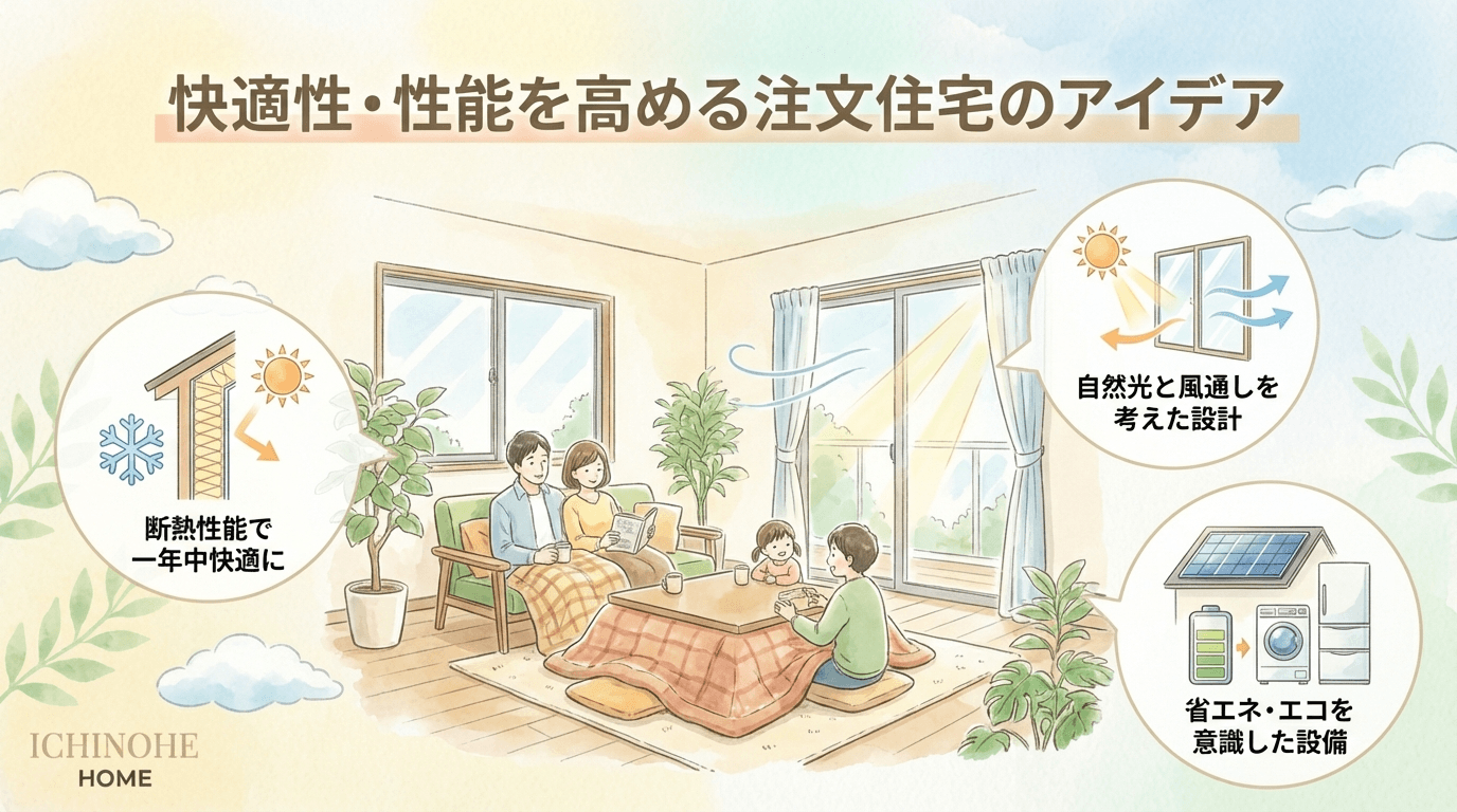 H2 快適性・性能を高める注文住宅のアイデア
