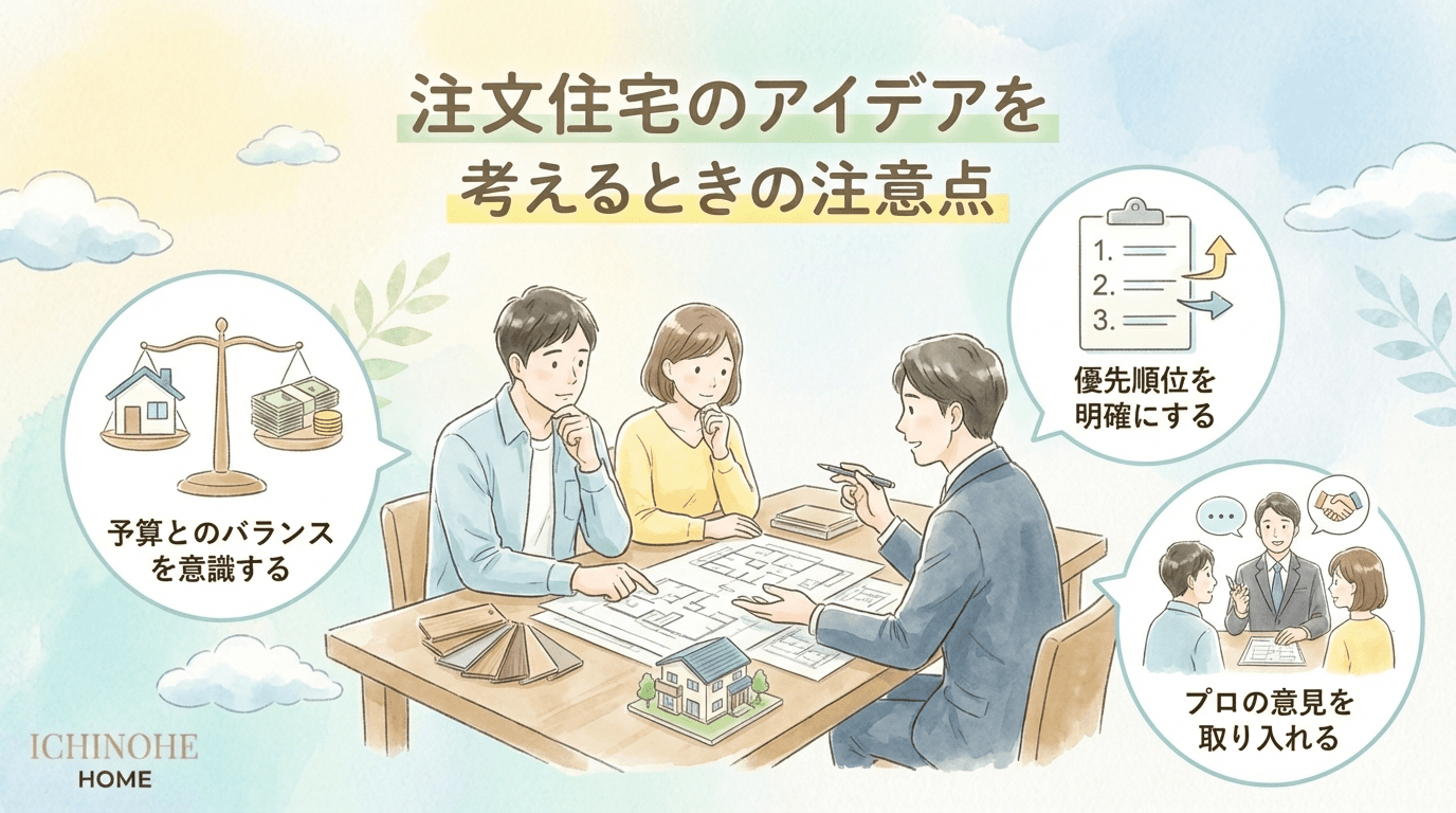 H2 注文住宅のアイデアを考えるときの注意点