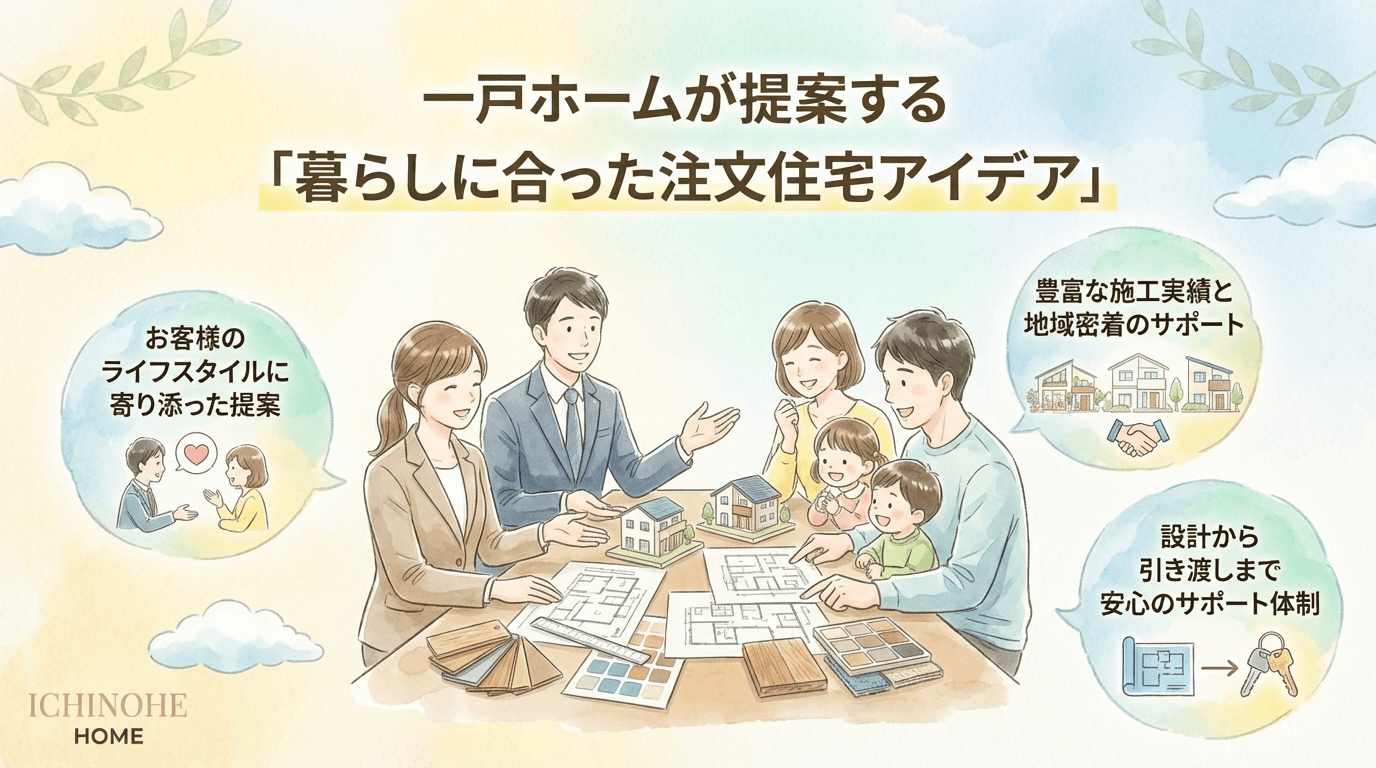 H2 一戸ホームが提案する暮らしに合った注文住宅アイデア