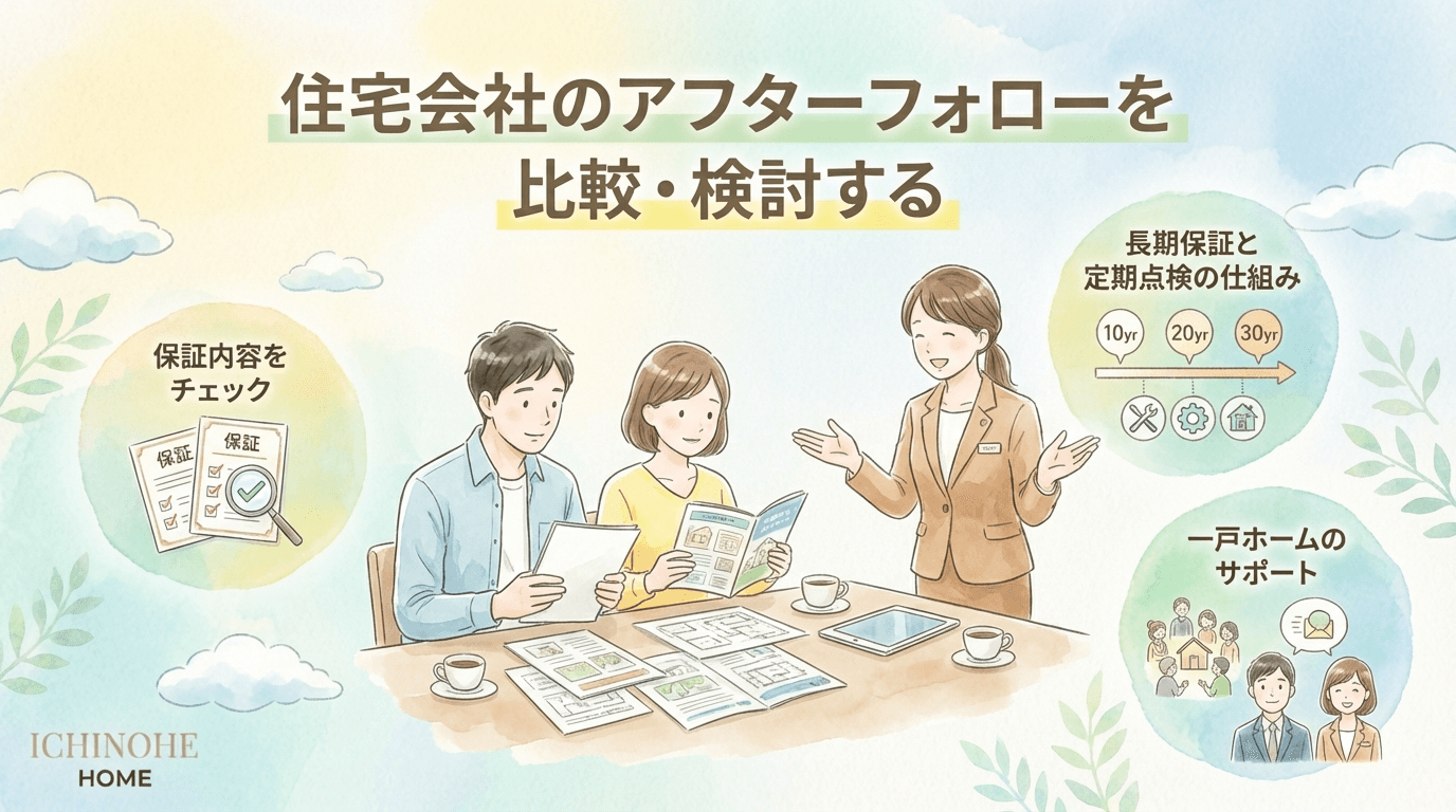 H2 住宅会社のアフターフォローを比較・検討する