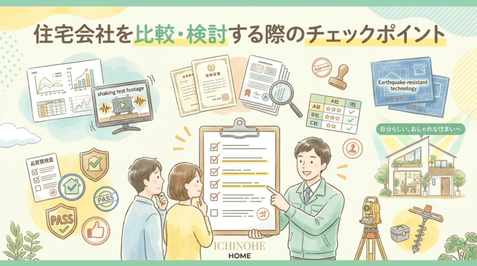 H2 住宅会社を比較・検討する際のチェックポイント