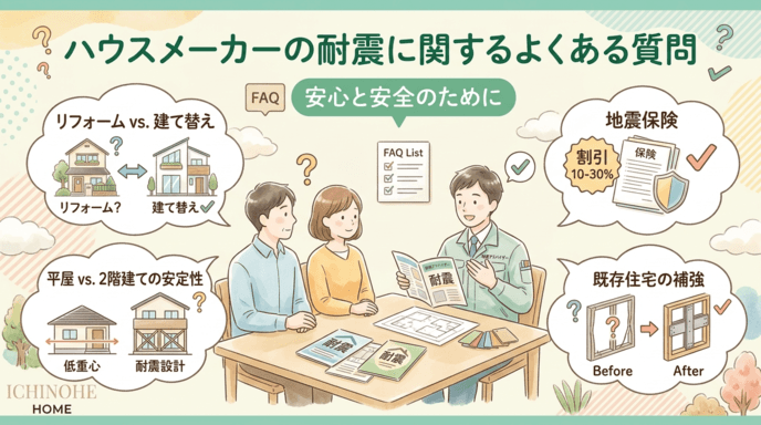 H2 ハウスメーカーの耐震に関するよくある質問