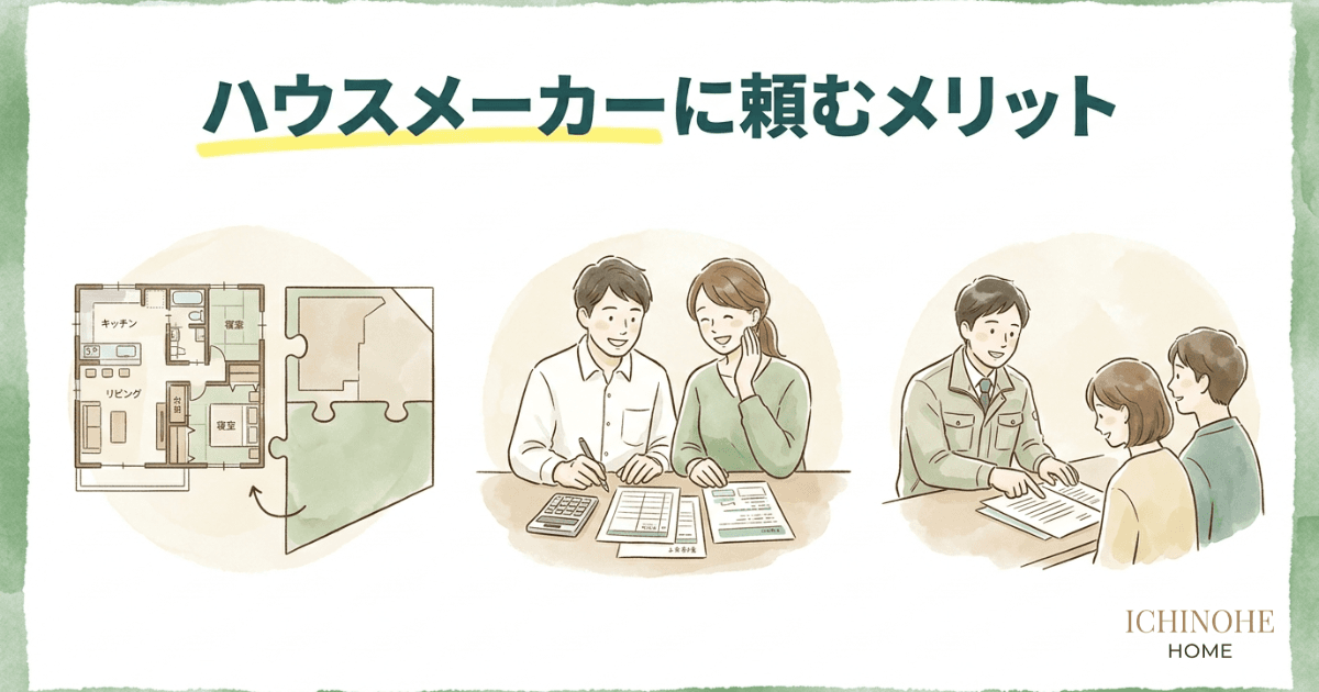 H2:ハウスメーカーに土地探しを依頼する6つのメリット