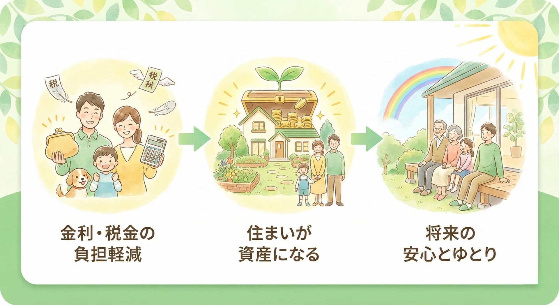 住宅ローンのメリットをイメージした画像