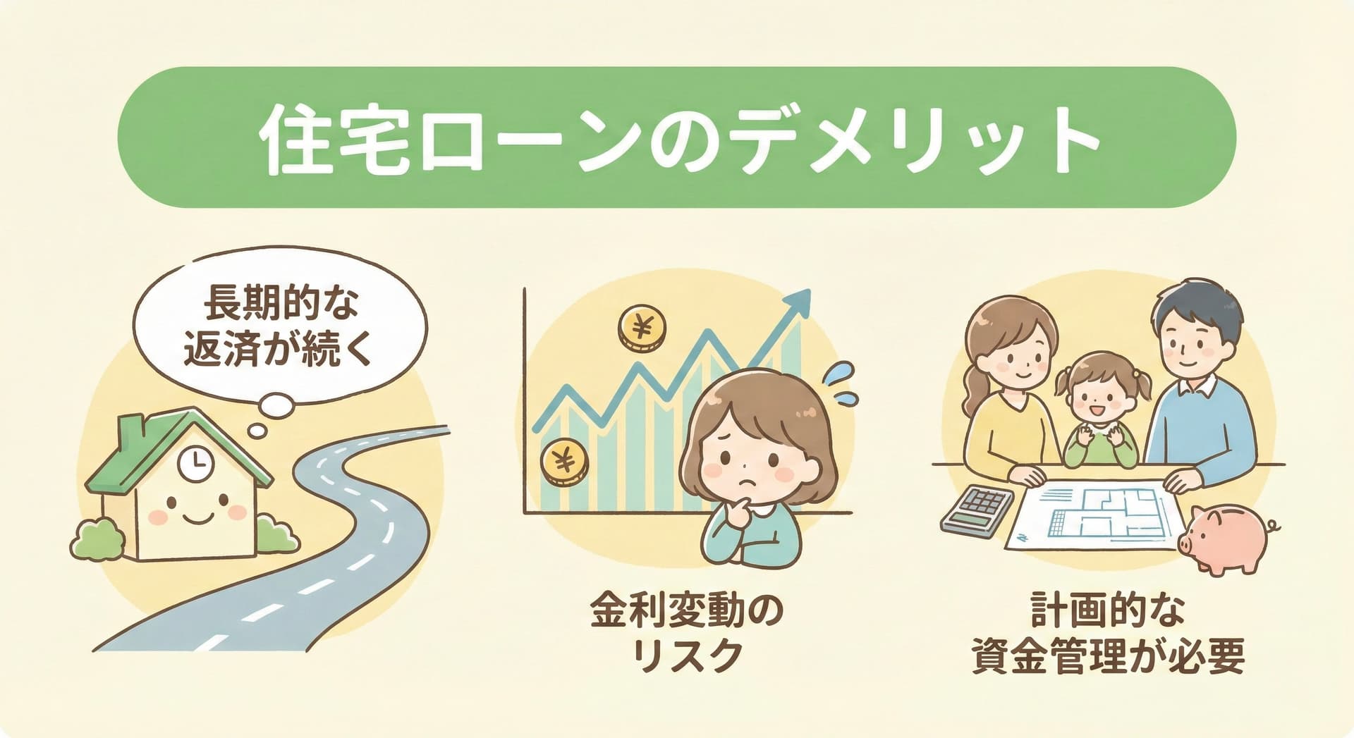 住宅ローンのデメリットと注意点