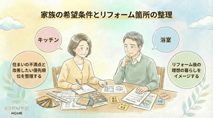 H2 家族の希望条件とリフォーム箇所の整理