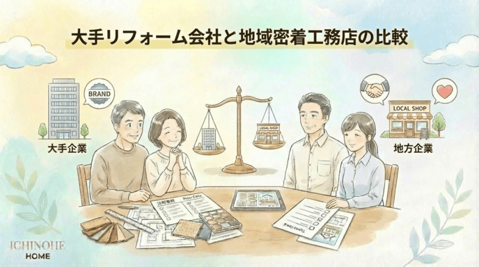 H2 大手リフォーム会社と地域密着工務店の比較