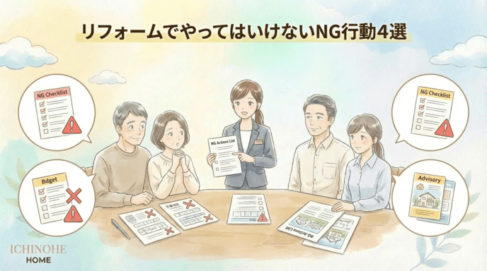 H2 リフォームでやってはいけないNG行動4選
