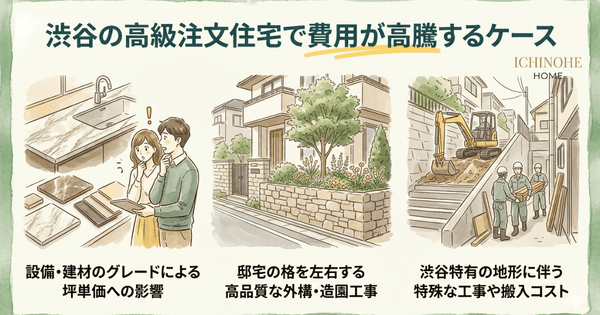 H2:渋谷の高級注文住宅で費用が高騰するケース