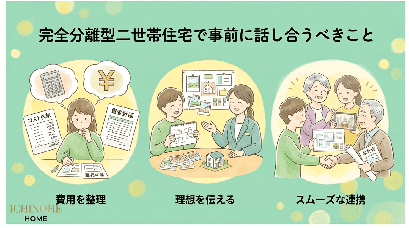 H2 完全分離型二世帯住宅で事前に話し合うべきこと