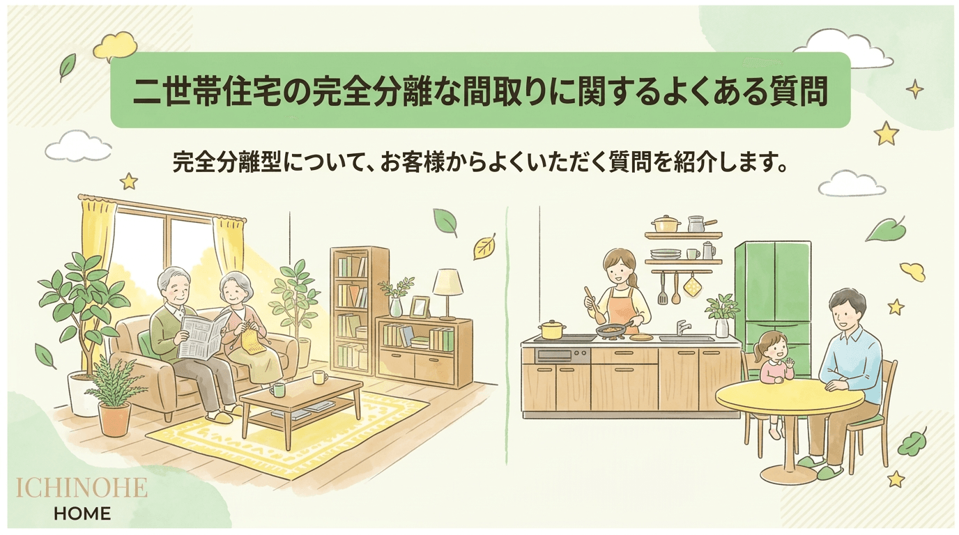 H2 二世帯住宅の完全分離な間取りに関するよくある質問