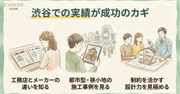 H2:渋谷で木造注文住宅が得意な会社の選び方