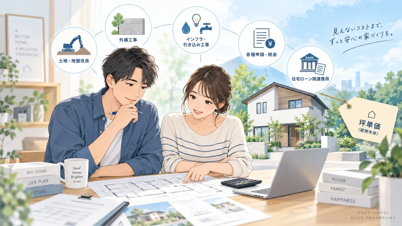 注文住宅の「坪単価」に含まれない隠れ費用・諸費用一覧|後悔しない建築総額の考え方